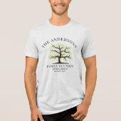 Aangepaste gezinshereniging genealogi in combinati Tri-Blend shirt (Voorkant)