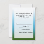 Aangepaste gezinshereniging, groene structuur met  RSVP kaartje (Achterkant)