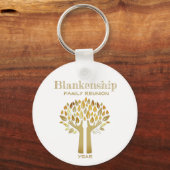 Aangepaste gezinshereniging Hands Up Tree Leaf Sleutelhanger (Voorkant)