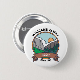 Aangepaste gezinshereniging Road Trip Mountain Ronde Button 5,7 Cm