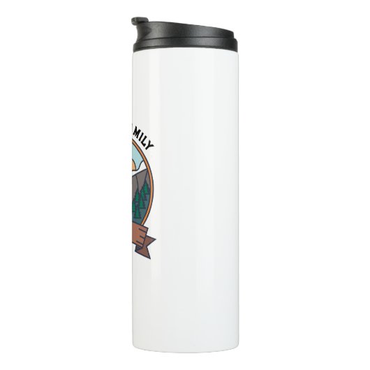 Aangepaste gezinshereniging Road Trip Mountain Thermosbeker (Geroteerd rechts)