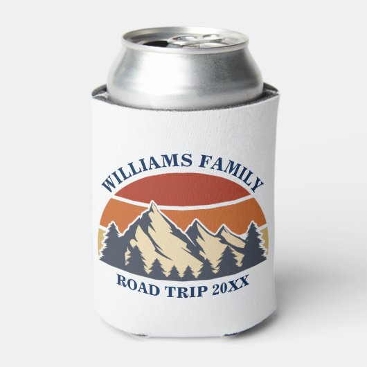 Aangepaste gezinshereniging Road Trip Sunset Mount Blikjeskoeler (Blikje Voorkant)