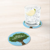 Aangepaste gezinshereniging ronde kartonnen onderzetter (Insitu)