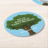 Aangepaste gezinshereniging ronde kartonnen onderzetter (Gebogen)