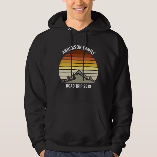 Aangepaste gezinshereniging - Sunset Mountain Road Hoodie (Voorkant)