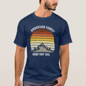 Aangepaste gezinshereniging - Sunset Mountain Road T-shirt (Voorkant)