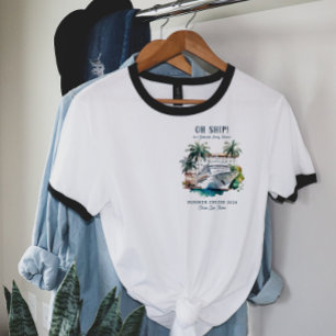 Aangepaste gezinsreis cruiseschip zomer vakantie t-shirt