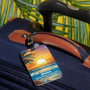 Aangepaste gezinsreis Jamaica-trip Bagagelabel