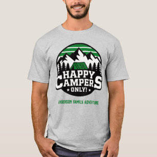 Aangepaste gezinsreünie Happy Campers Berg T-shirt