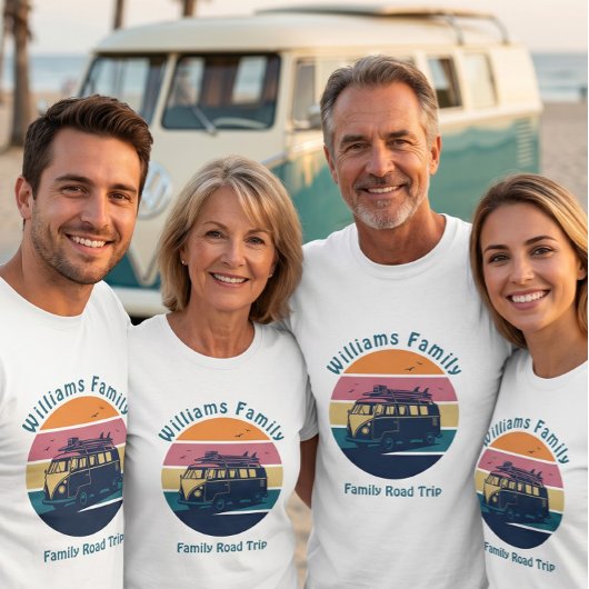 Aangepaste gezinsroadtrip t-shirt