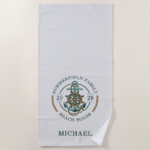 Aangepaste gezinsuitrusting strandlaken (Voorkant)