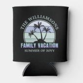 Aangepaste gezinsvakantie strand tropisch eiland blikjeskoeler (Voorkant)