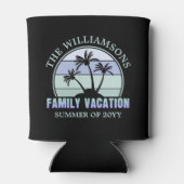 Aangepaste gezinsvakantie strand tropisch eiland blikjeskoeler (Achterkant)