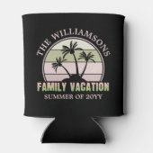 Aangepaste gezinsvakantie strand tropisch eiland blikjeskoeler (Achterkant)