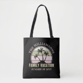 Aangepaste gezinsvakantie strand tropisch eiland tote bag (Voorkant)