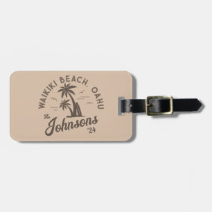 Aangepaste gezinsvakantie Zomer Strand Groepsreis Bagagelabel