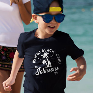Aangepaste gezinsvakantie Zomer Strand Groepsreis T-shirt