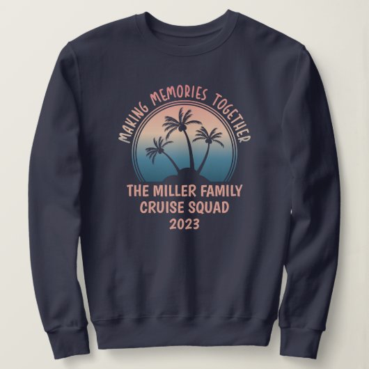 Aangepaste gezinsvakantie zomer strandtrip trui (Design voorkant)