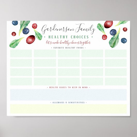 Aangepaste gezondheid en voeding poster (Voorkant)