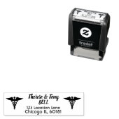 Aangepaste Gezondheidszorg Adres Rubber Stamp Zelf Zelfinktende Stempel (In situ)