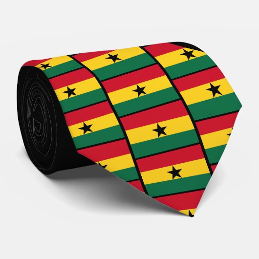 Aangepaste GHANAIAN-Stropdas voor VLAG Stropdas (Opgerold)