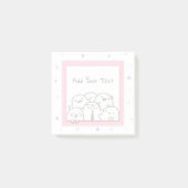 Aangepaste Ghost Family Fun Girly Pink Post-it® Notes (Voorkant)
