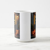 Aangepaste Ghost & Full Moon Haunted Porch Tea Mok (Center)