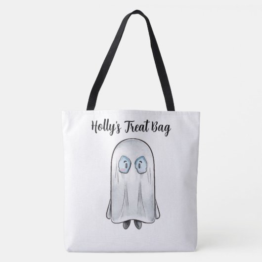 Aangepaste Ghost Treat Canvas tas (Voorkant)