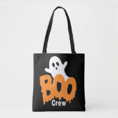 Aangepaste Ghost Trick-or-Treat Boo Crew Halloween Tote Bag (Voorkant)