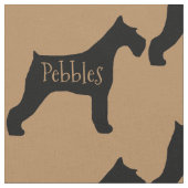 Aangepaste Giant Schnauzer Dog Fabric Stof (Close Up)