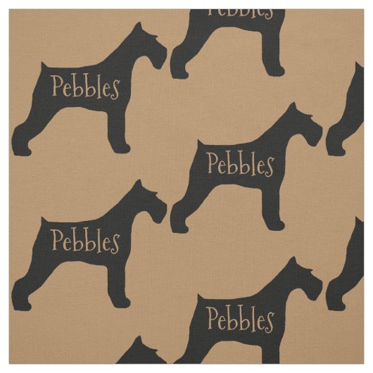 Aangepaste Giant Schnauzer Dog Fabric Stof (Swatch)