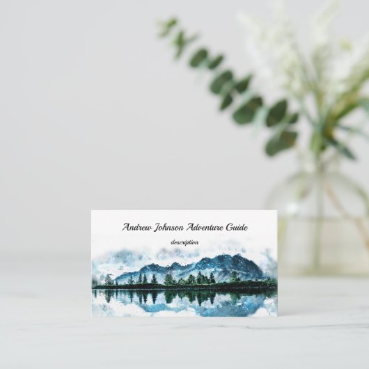 Aangepaste gids voor bergavontuur visitekaartje (Staand voorkant)