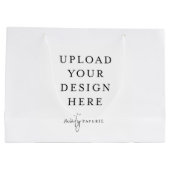 Aangepaste Gift Bag, 12,5 x 9 inch Groot Cadeauzakje (Achterkant)