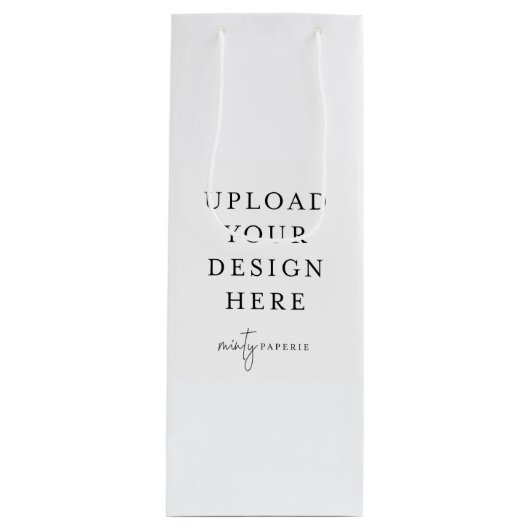 Aangepaste Gift Bag, 4,75 x 13 inch Wijn Cadeautas (Voorkant)
