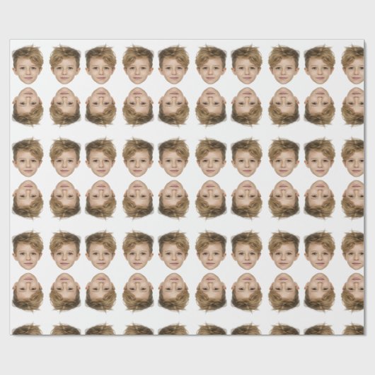 Aangepaste Gift Kerstmis met Gezicht Gepersonalise Cadeaupapier (Vlak)