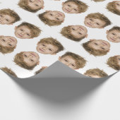 Aangepaste Gift Kerstmis met Gezicht Gepersonalise Cadeaupapier (Hoek)