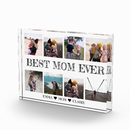 Aangepaste Gift Voor Moeder Fotocollage Acryl Blok (Rechts)