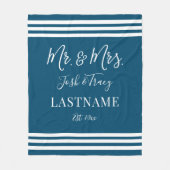 Aangepaste Gift voor Paar | Aangepaste Mr en Mrs G Fleece Deken (Voorkant)