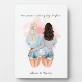 Aangepaste gift Vriendschap, Gepersonaliseerde Bes Fotoplaat (voorkant)