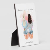 Aangepaste gift Vriendschap, Gepersonaliseerde Bes Fotoplaat (Zijkant)