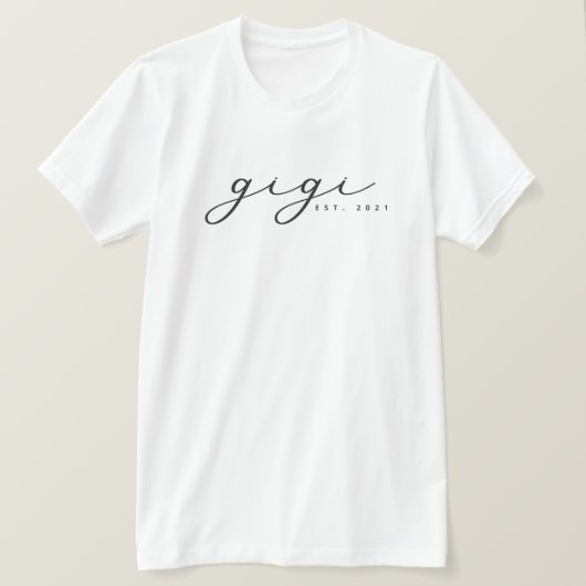 Aangepaste Gigi Grandma T-Shirt (Design voorkant)