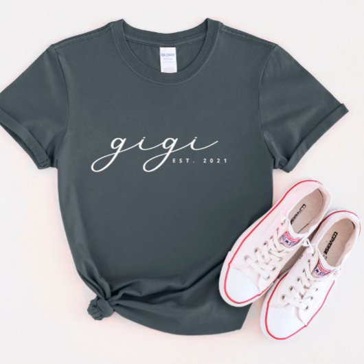 Aangepaste Gigi Grandma T-Shirt