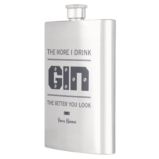 Aangepaste GIN-monogram kolf Heupfles (Links)