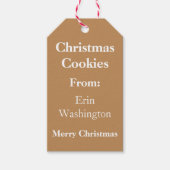 Aangepaste Gingerbread Christmas Cookies Gift Labe Cadeaulabel (Voorkant)