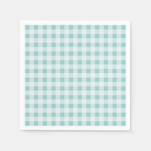 Aangepaste gingham check plaid patroon papier serv servetten (Voorkant)