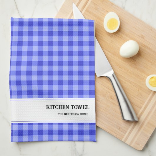 Aangepaste Gingham keukenhanddoek (Quarter Fold)