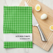 Aangepaste Gingham keukenhanddoek (Quarter Fold)