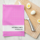 Aangepaste Gingham keukenhanddoek (Quarter Fold)