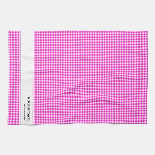 Aangepaste Gingham keukenhanddoek (Horizontaal)