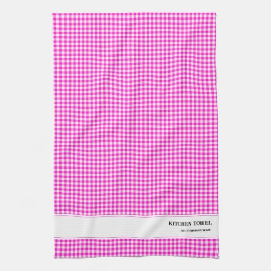 Aangepaste Gingham keukenhanddoek (Verticaal)